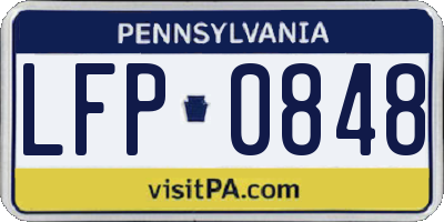 PA license plate LFP0848