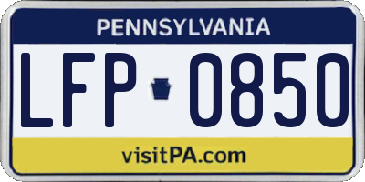 PA license plate LFP0850