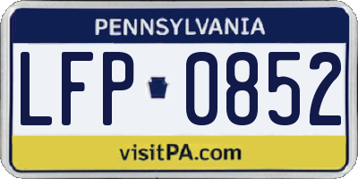 PA license plate LFP0852