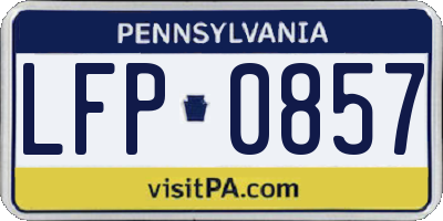 PA license plate LFP0857