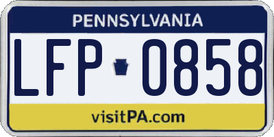 PA license plate LFP0858
