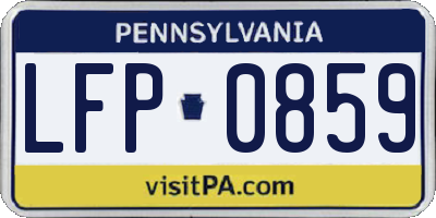 PA license plate LFP0859