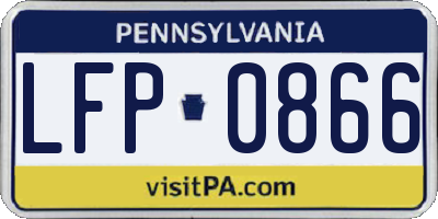 PA license plate LFP0866