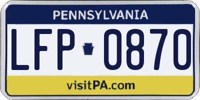PA license plate LFP0870