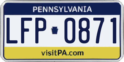 PA license plate LFP0871