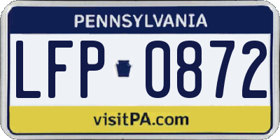 PA license plate LFP0872