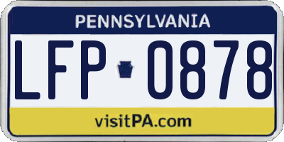PA license plate LFP0878