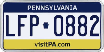 PA license plate LFP0882