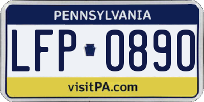 PA license plate LFP0890