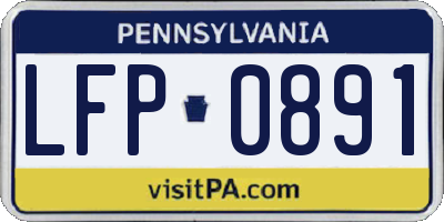 PA license plate LFP0891