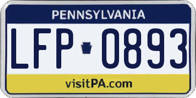 PA license plate LFP0893