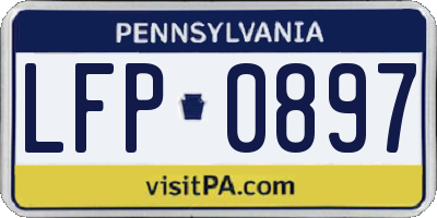 PA license plate LFP0897
