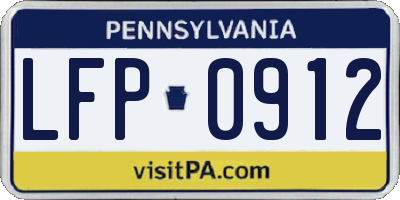 PA license plate LFP0912