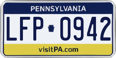 PA license plate LFP0942