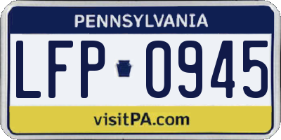 PA license plate LFP0945