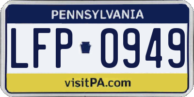 PA license plate LFP0949