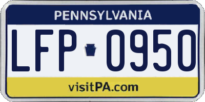PA license plate LFP0950