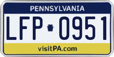 PA license plate LFP0951