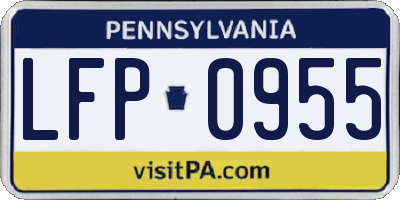 PA license plate LFP0955