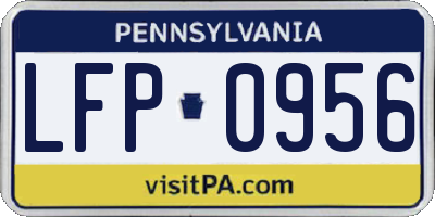 PA license plate LFP0956