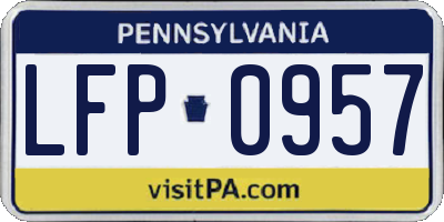 PA license plate LFP0957
