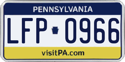 PA license plate LFP0966
