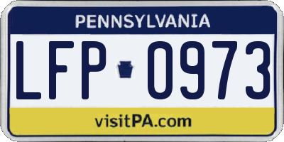 PA license plate LFP0973