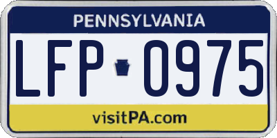 PA license plate LFP0975