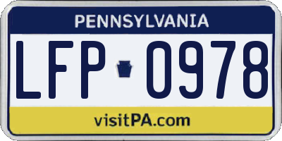PA license plate LFP0978