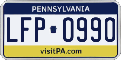 PA license plate LFP0990