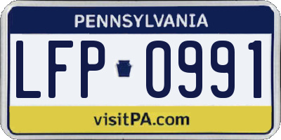 PA license plate LFP0991