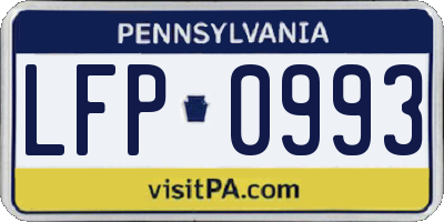 PA license plate LFP0993