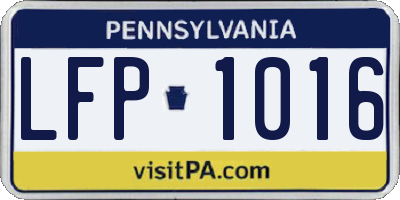PA license plate LFP1016
