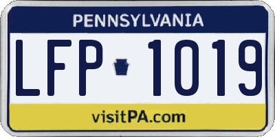 PA license plate LFP1019