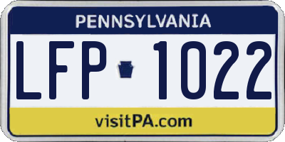 PA license plate LFP1022