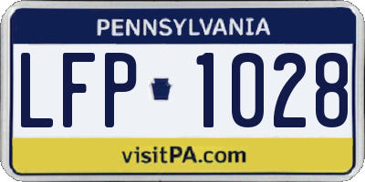 PA license plate LFP1028