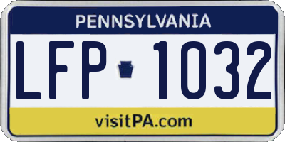 PA license plate LFP1032