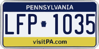 PA license plate LFP1035