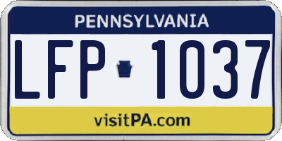 PA license plate LFP1037