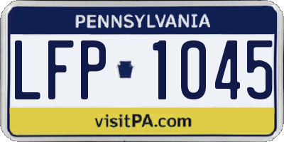 PA license plate LFP1045