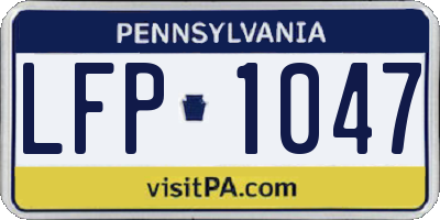 PA license plate LFP1047