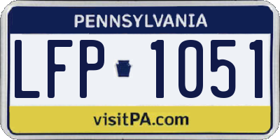 PA license plate LFP1051