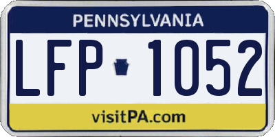 PA license plate LFP1052