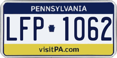 PA license plate LFP1062