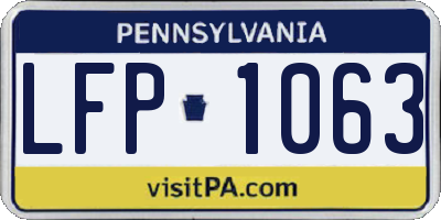 PA license plate LFP1063