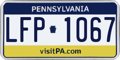 PA license plate LFP1067