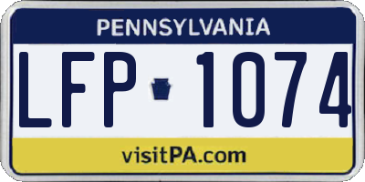 PA license plate LFP1074