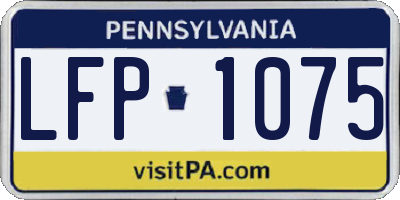 PA license plate LFP1075