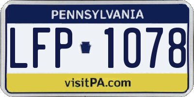 PA license plate LFP1078