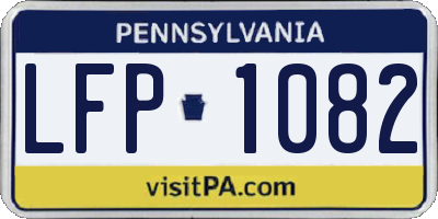 PA license plate LFP1082